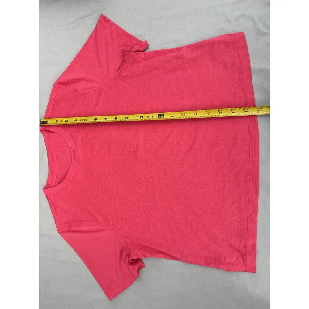 Lululemon Shirt Womens Pink Cropped Short Sleeve Lightweight Athletic Top